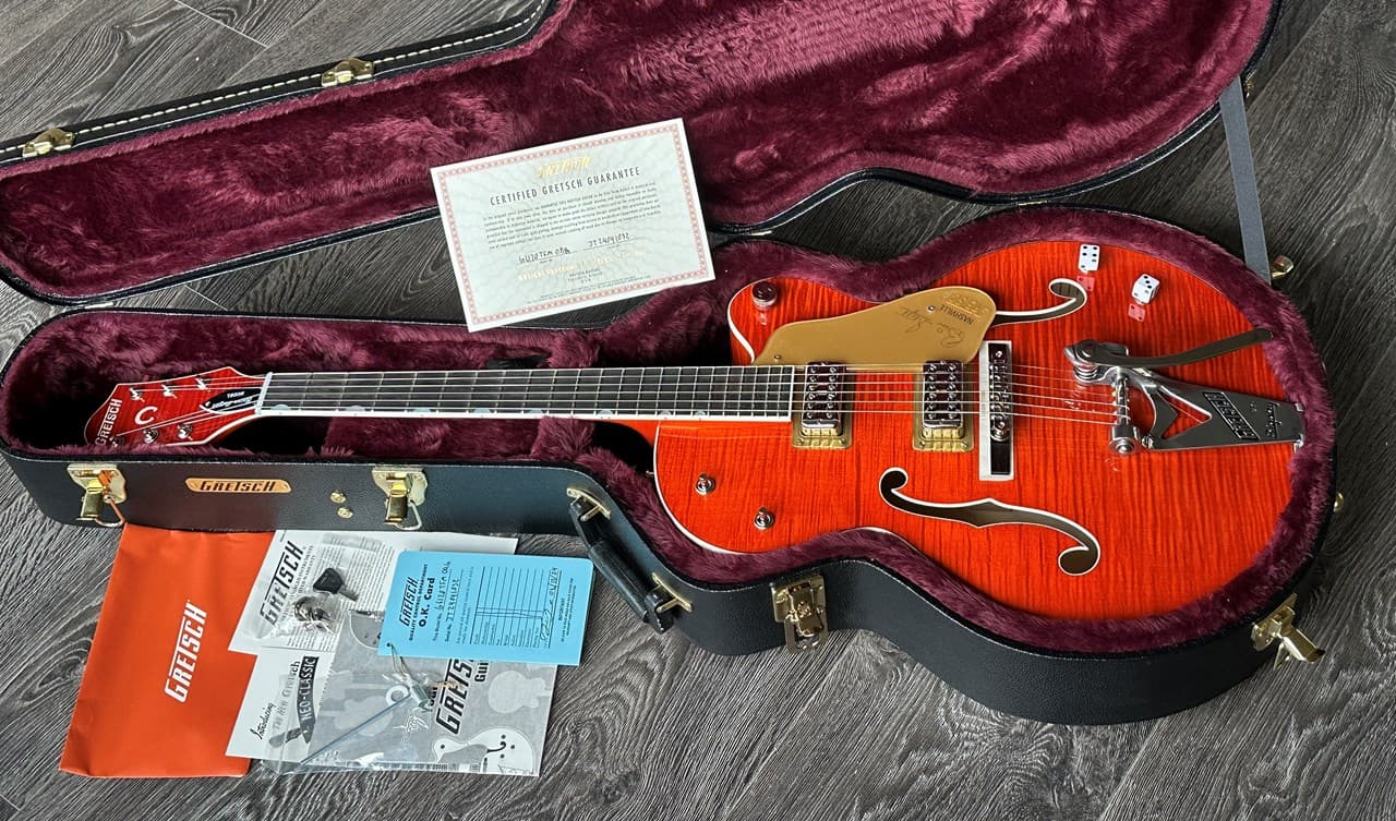 2024 Gretsch G6120 TFM Brian Setzer Flamed Maple Body Unplayed - Image 1
