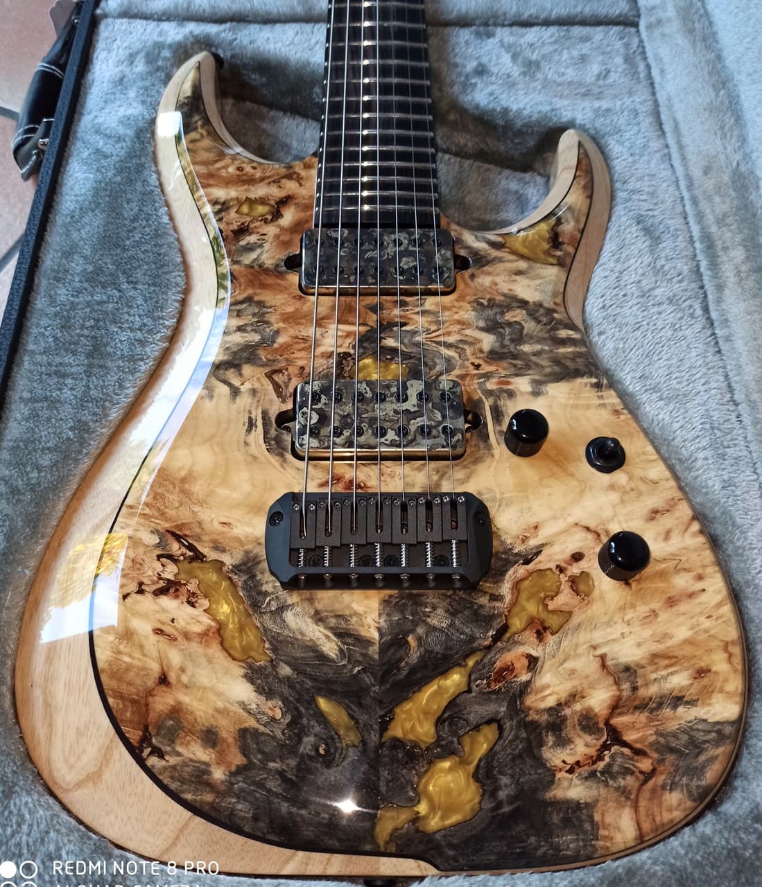ESP Custom Shop M-II 7 NT Buckeye Burl Experimental Series Mint - Image 1