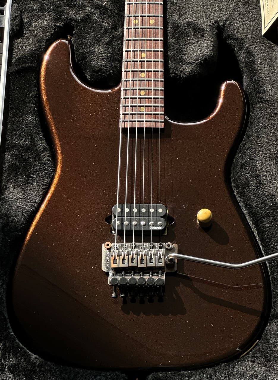 Charvel USA Custom Shop SD 1H Full Rosewood Neck Metallic Brown - Image 1